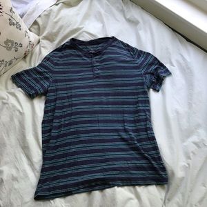 ❗️8/20 shop closes❗️ Blue Green Striped T Shirt